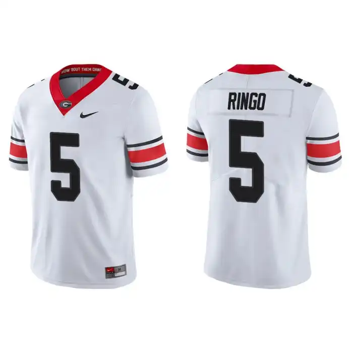 Kelee Ringo Georgia Bulldogs Men's #5 Alternate White College Game Football Jersey 2413JZOU1