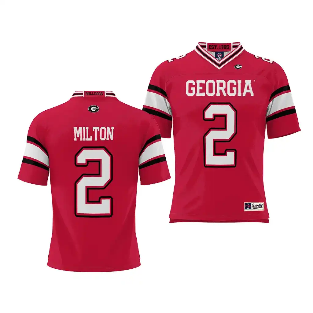 Kendall Milton Georgia Bulldogs Men's #2 NIL Red College Player Football Jersey 2413RTQW1