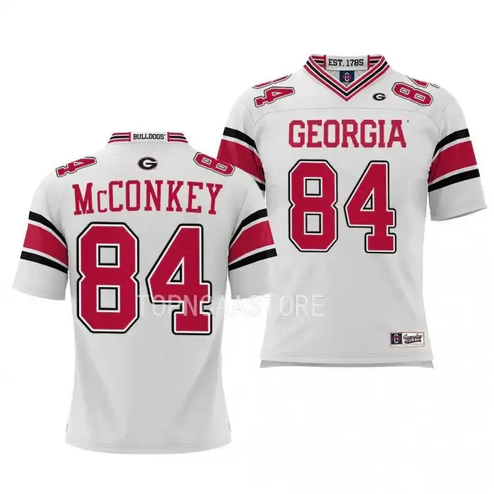 Ladd McConkey Georgia Bulldogs Youth #84 White College Pick-A-Player Football Jersey 2413MILA3