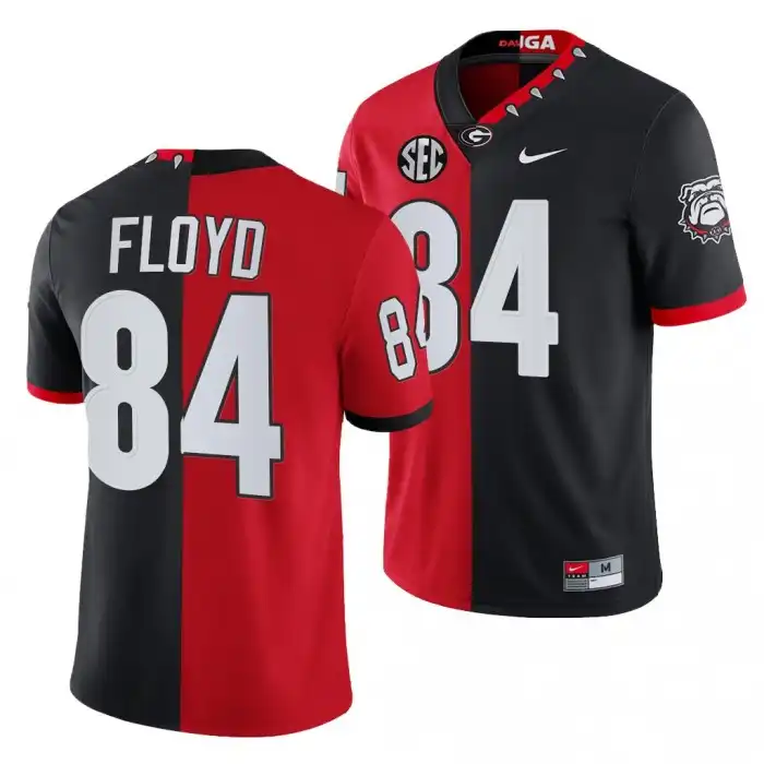 Leonard Floyd Georgia Bulldogs Men's #84 Split Edition NFL Red College 100th Season Alumni Black Football Jersey 2413PDKY7