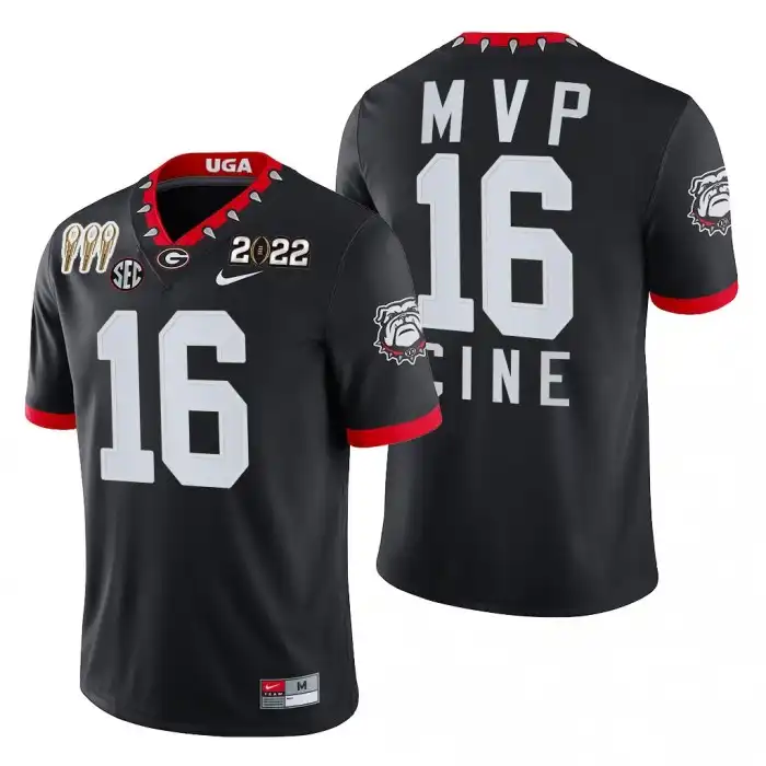 Lewis Cine Georgia Bulldogs Men's #16 2021-22 National Champions White College CFP MVP Football Jersey 2413HGUI3