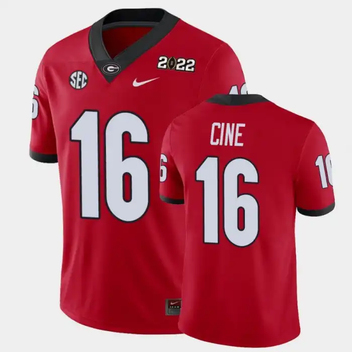 Lewis Cine Georgia Bulldogs Men's #16 2021 National Champions Red College Game Football Jersey 2413FDEB2