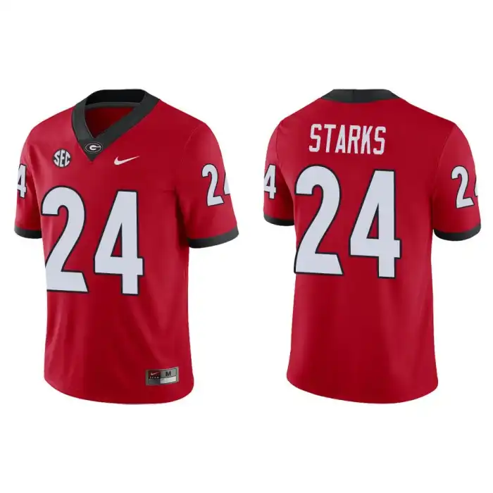 Malaki Starks Georgia Bulldogs Men's #24 Game College Red Football Jersey 2413BWYL2