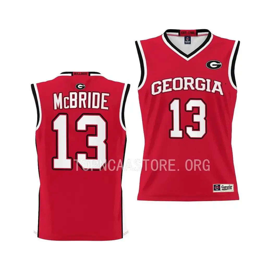 Mardrez McBride Georgia Bulldogs Youth #13 Red College Pick-A-Player Basketball Jersey 2413GPFC1