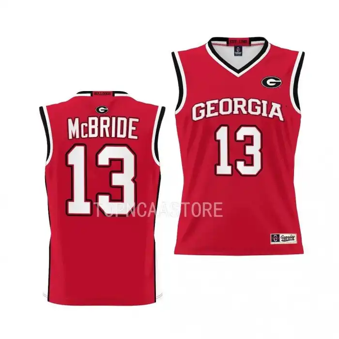 Mardrez McBride Georgia Bulldogs Youth #13 Red College Pick-A-Player Basketball Jersey 2413IZCB6