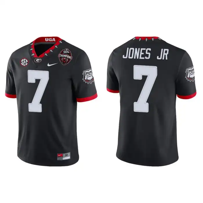 Marvin Jones Jr. Georgia Bulldogs Men's #7 Playoff Game College 2022 National Champions Black Football Jersey 2413MMNG4