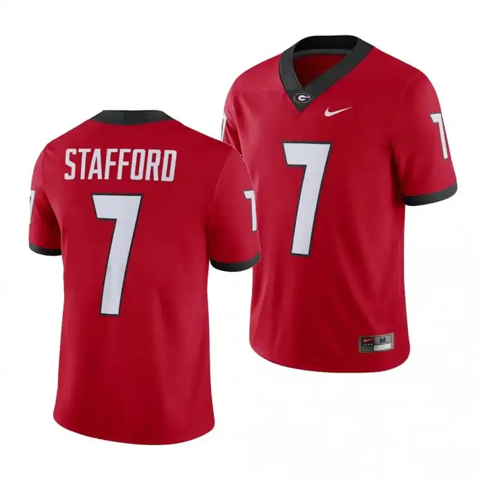 Matthew Stafford Georgia Bulldogs Men's #7 Red Game College Alumni Player Football Jersey 2413FPSO4