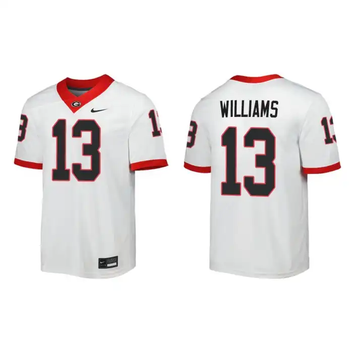 Mykel Williams Georgia Bulldogs Men's #13 Away White College Game Football Jersey 2413UEFL6