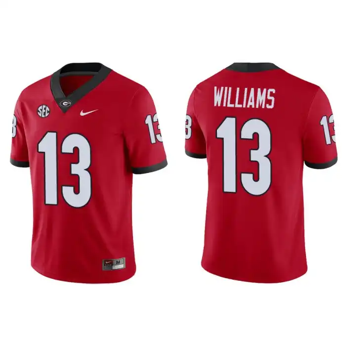 Mykel Williams Georgia Bulldogs Men's #13 Game College Red Football Jersey 2413HFDZ0