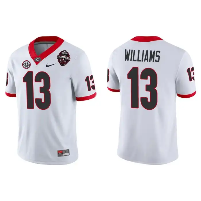 Mykel Williams Georgia Bulldogs Men's #13 Playoff Game College 2022 National Champions White Football Jersey 2413SDHV6