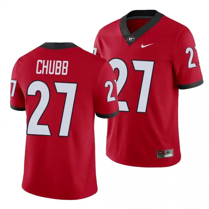 Nick Chubb Georgia Bulldogs Men's #27 Alumni Red College Player Football Jersey 2413ULSW3