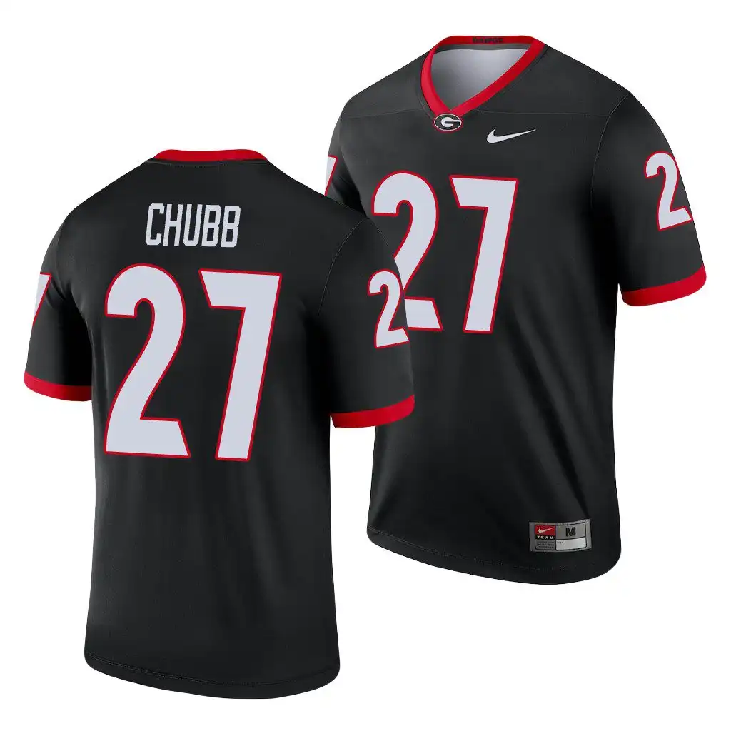 Nick Chubb Georgia Bulldogs Men's #27 Black Legend College Alternate Football Jersey 2413LRJY2