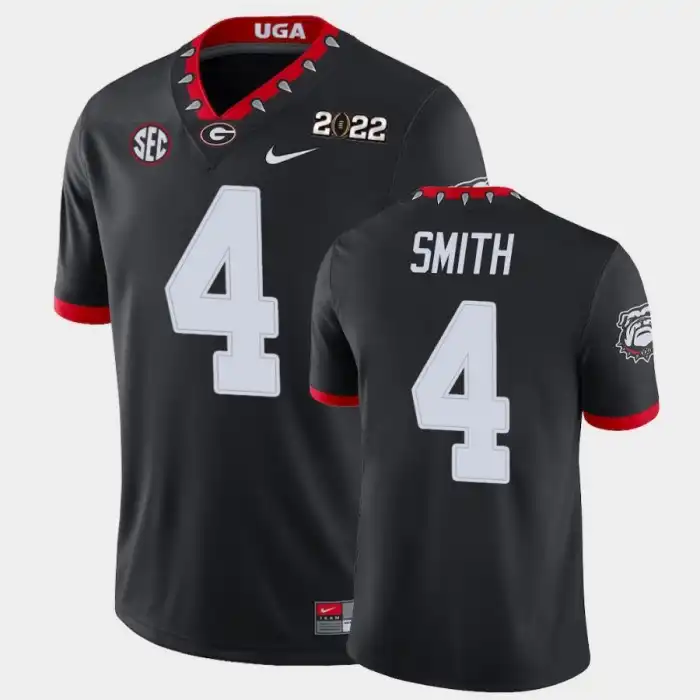 Nolan Smith Georgia Bulldogs Men's #4 2021 National Champions Black College Game Football Jersey 2413LDWT1