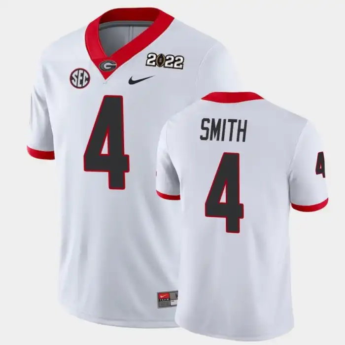 Nolan Smith Georgia Bulldogs Men's #4 2021 National Champions White College Game Football Jersey 2413GRPD6