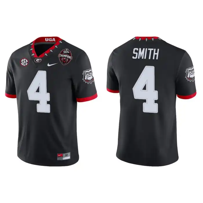 Nolan Smith Georgia Bulldogs Men's #4 Playoff Game College 2022 National Champions Black Football Jersey 2413MGGP1