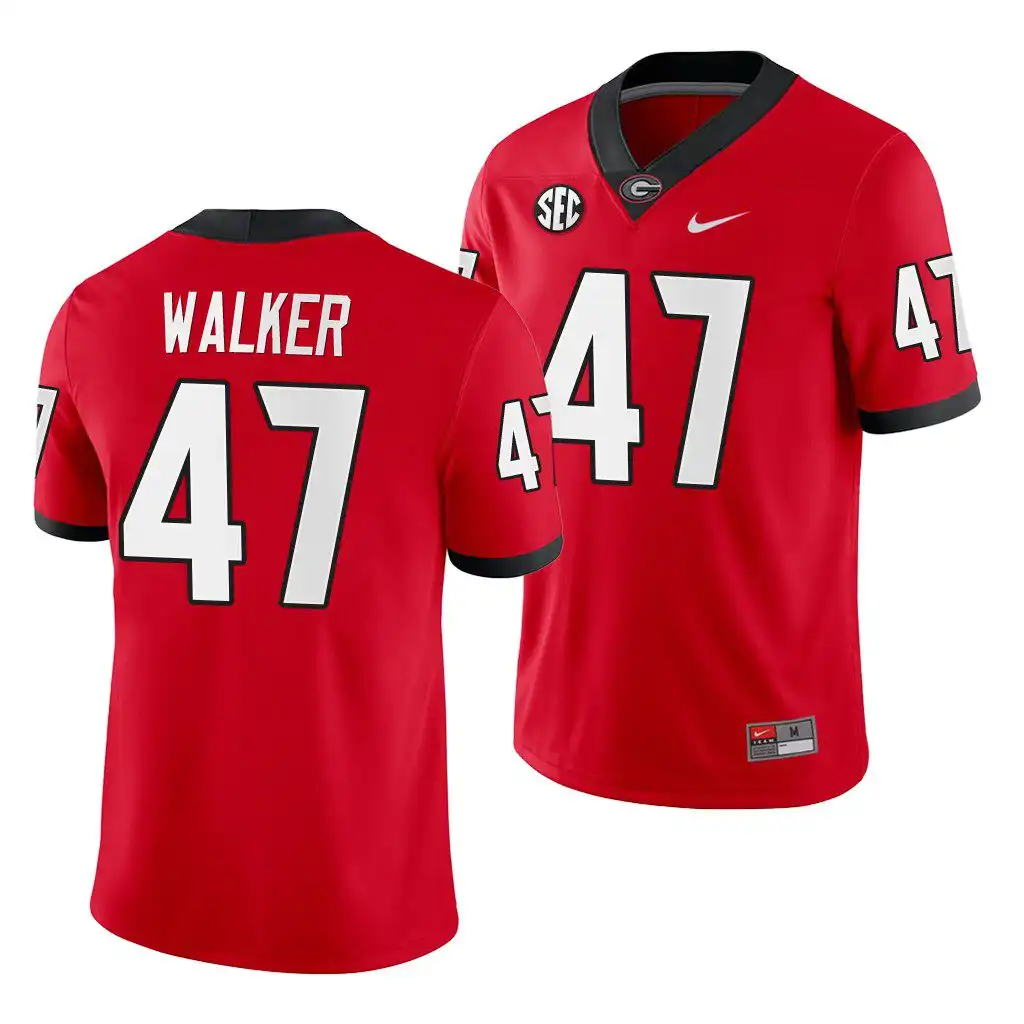 Payne Walker Georgia Bulldogs Men's #47 Red Game College Home Football Jersey 2413HOWE6