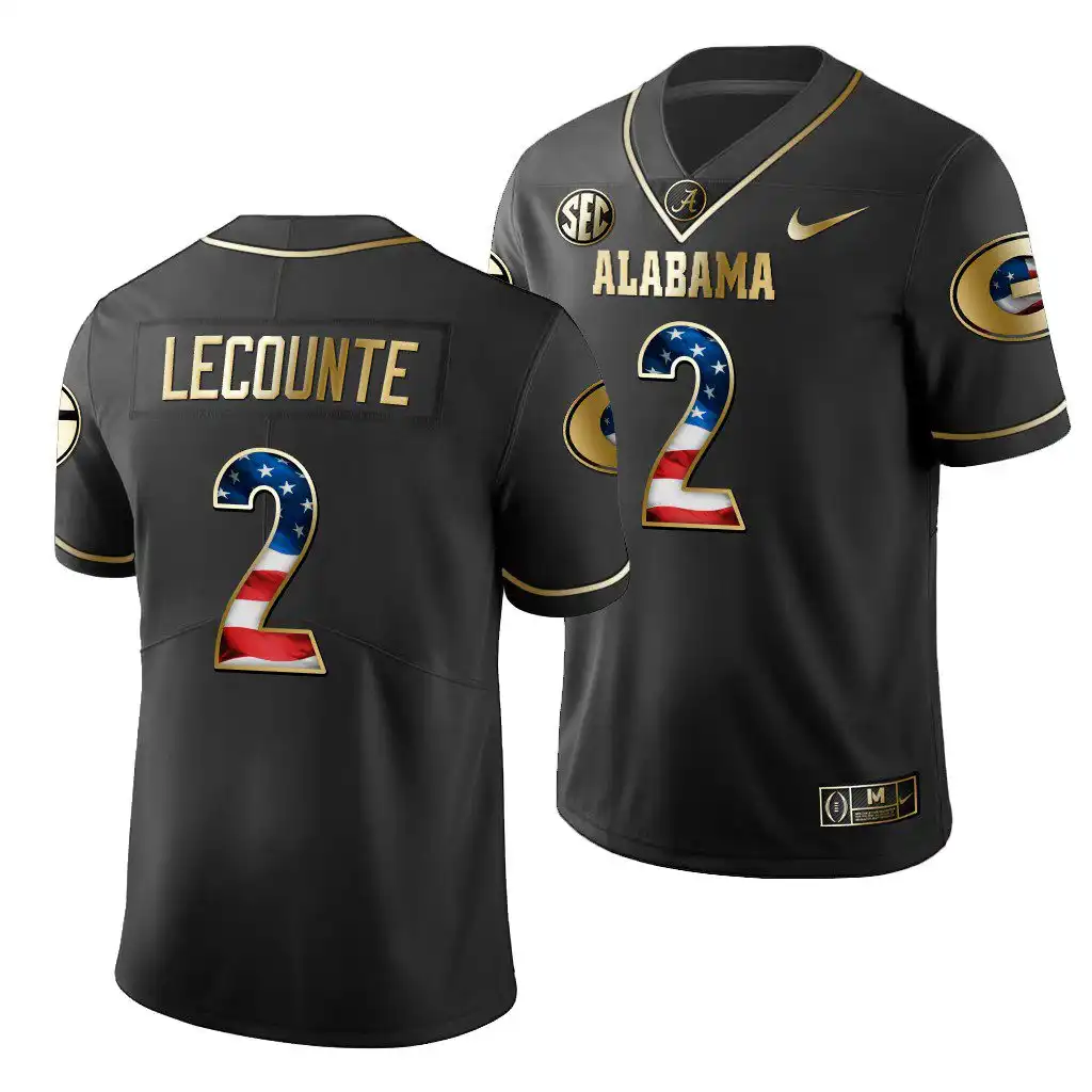 Richard LeCounte Georgia Bulldogs Men's #2 2019 Black Golden Edition College Stars And Stripes Limited Football Jersey 2413TYVY5