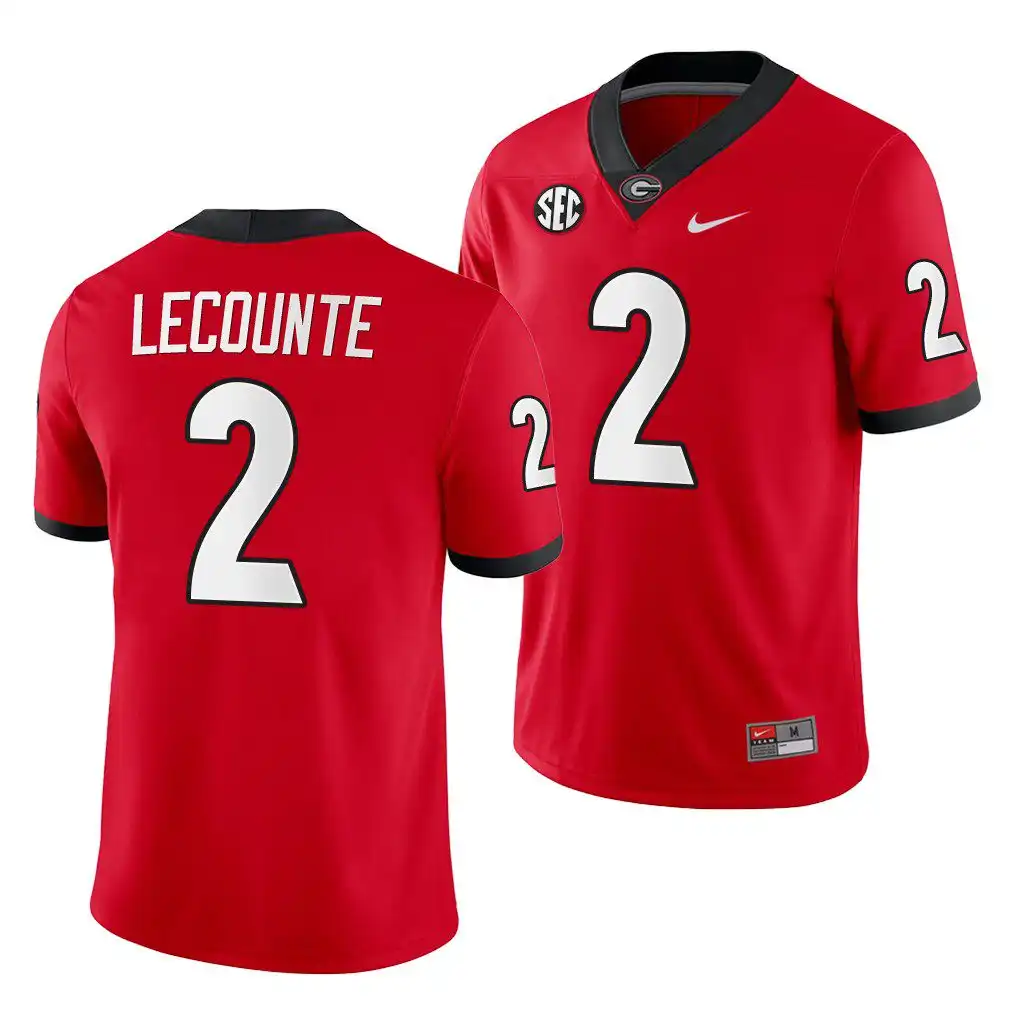 Richard LeCounte Georgia Bulldogs Men's #2 Red Game College Home Football Jersey 2413ERYR3