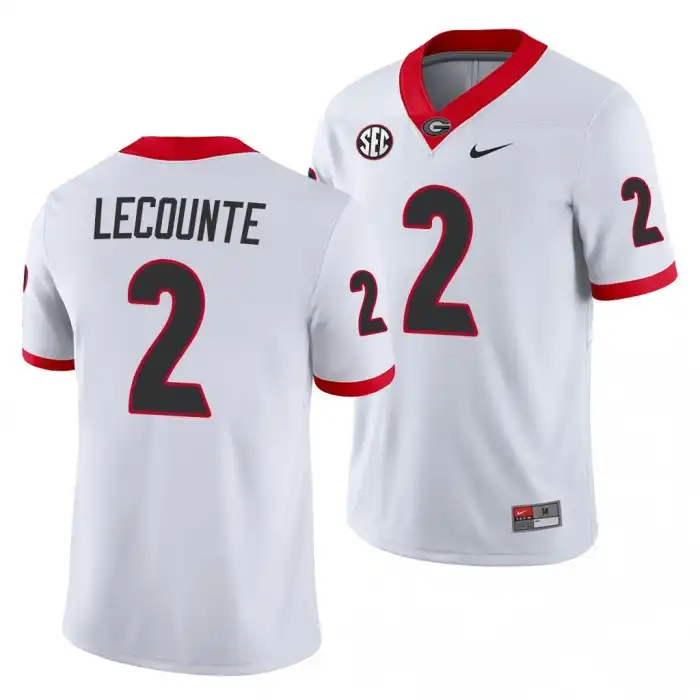 Richard LeCounte Georgia Bulldogs Men's #2 White Game College Away Football Jersey 2413NDJD2