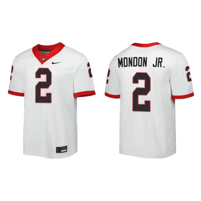 Smael Mondon Jr. Georgia Bulldogs Men's #2 Away White College Game Football Jersey 2413YMFP6