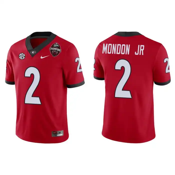 Smael Mondon Jr. Georgia Bulldogs Men's #2 Playoff Game College 2022 National Champions Red Football Jersey 2413DHEU2