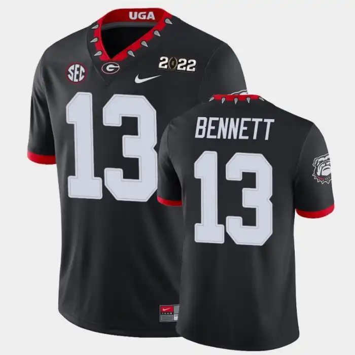 Stetson Bennett Georgia Bulldogs Men's #13 2021 National Champions Black College Game Football Jersey 2413GOEB5