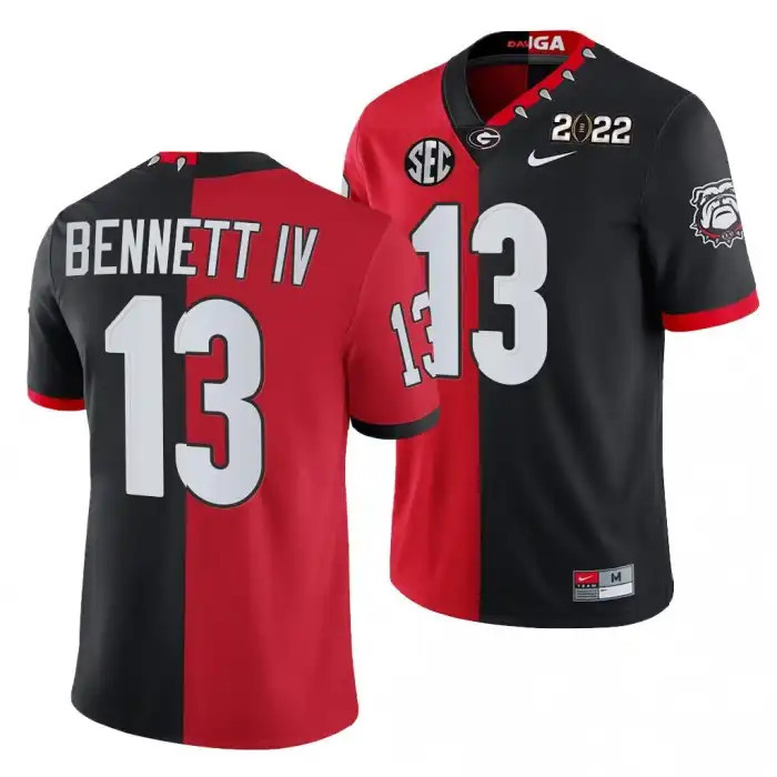 Stetson Bennett Georgia Bulldogs Men's #13 2022 National Champions Black College hip Split Edition Football Jersey 2413BXDJ8