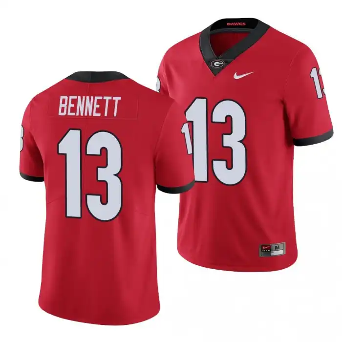 Stetson Bennett Georgia Bulldogs Men's #13 Limited College Red Football Jersey 2413WWND0