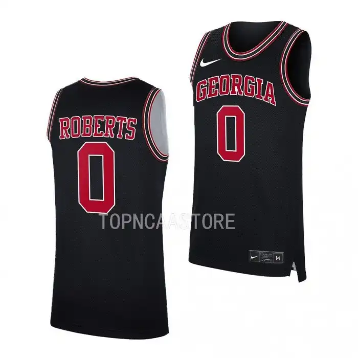 Terry Roberts Georgia Bulldogs Men's #0 Throwback 2022-23 College Black Basketball Jersey 2413ZOEB2