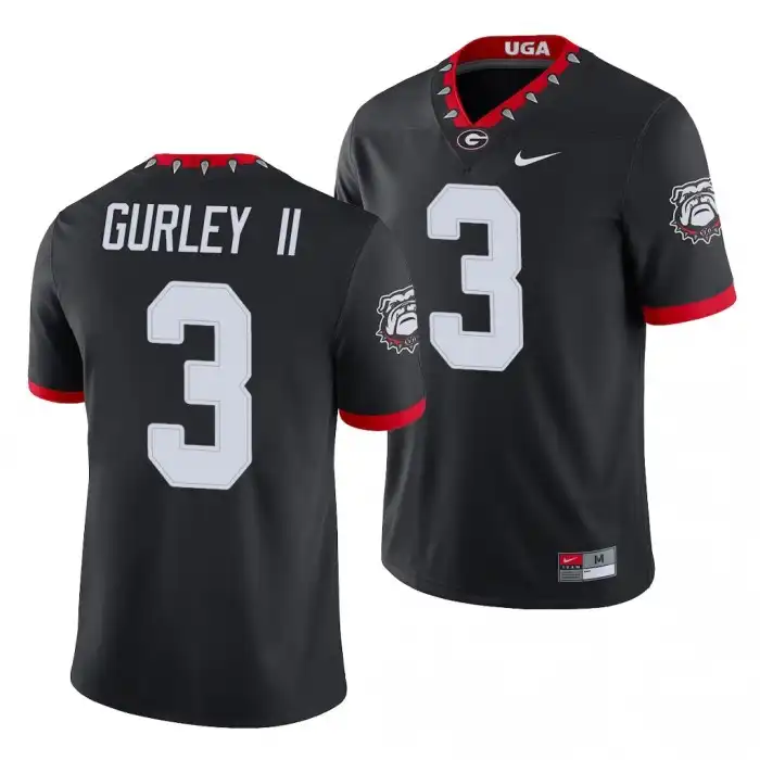 Todd Gurley II Georgia Bulldogs Men's #3 Alternate Black College Game Football Jersey 2413BEUZ3