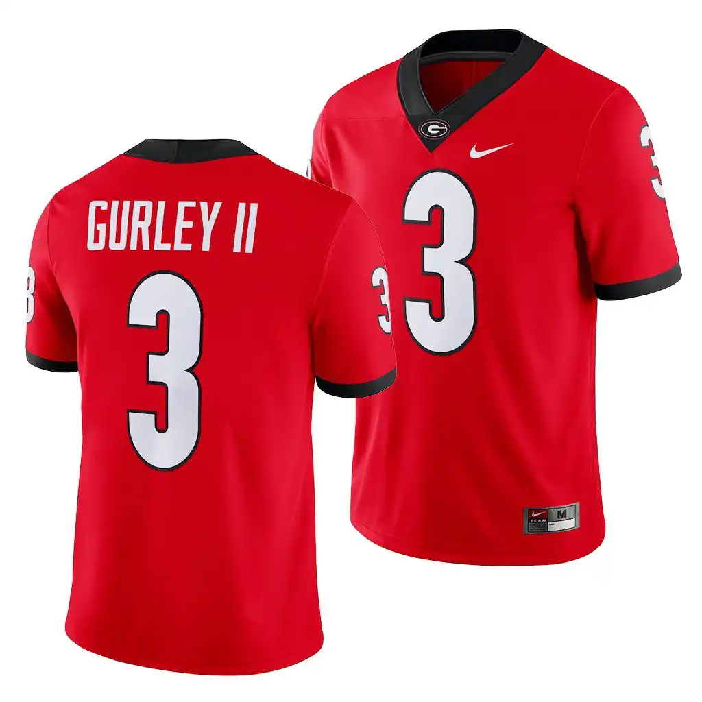 Todd Gurley II Georgia Bulldogs Men's #3 Game College Red Football Jersey 2413JYDF4