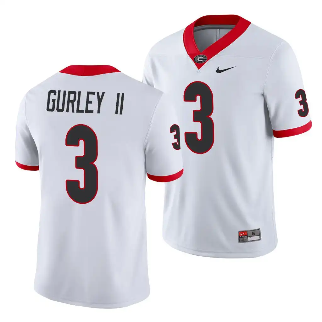 Todd Gurley II Georgia Bulldogs Men's #3 Game College White Football Jersey 2413JLFR7