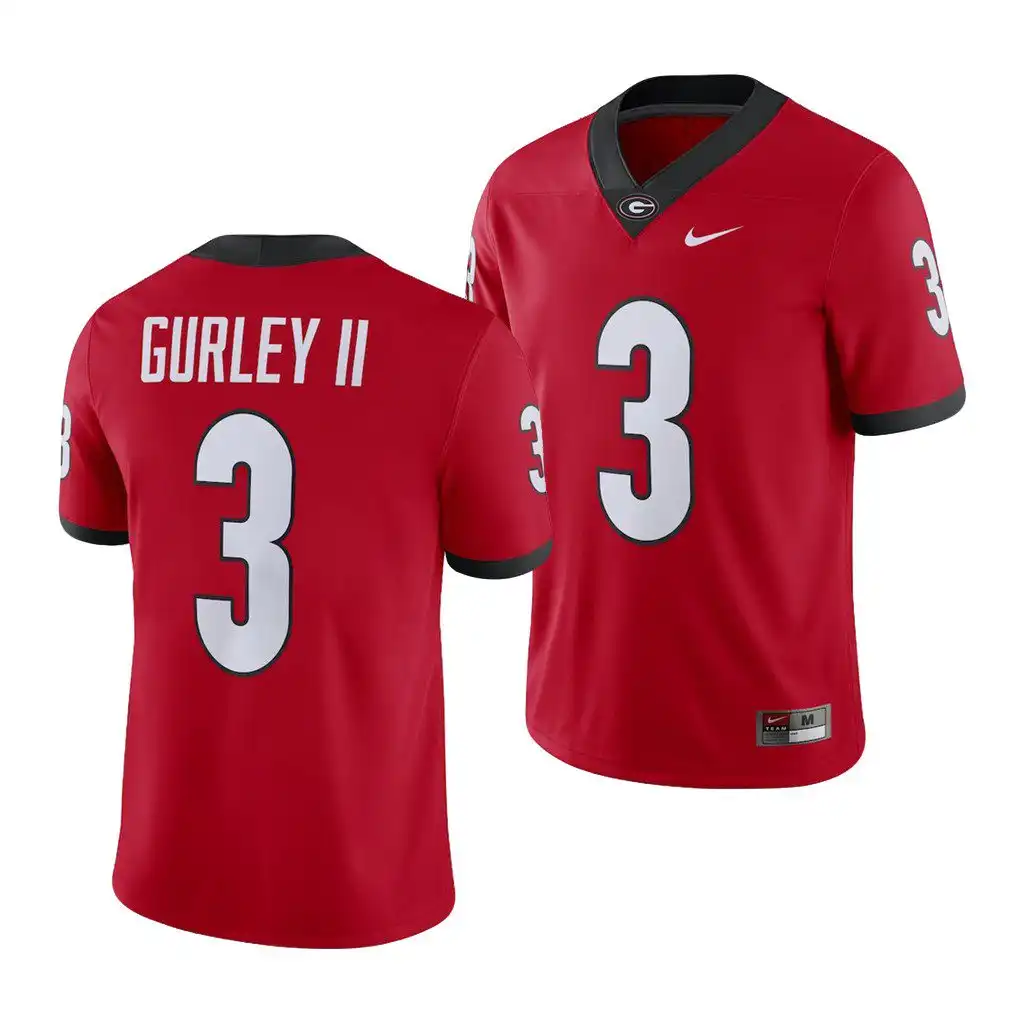 Todd Gurley II Georgia Bulldogs Men's #3 Red Game College Alumni Player Football Jersey 2413FEIV0