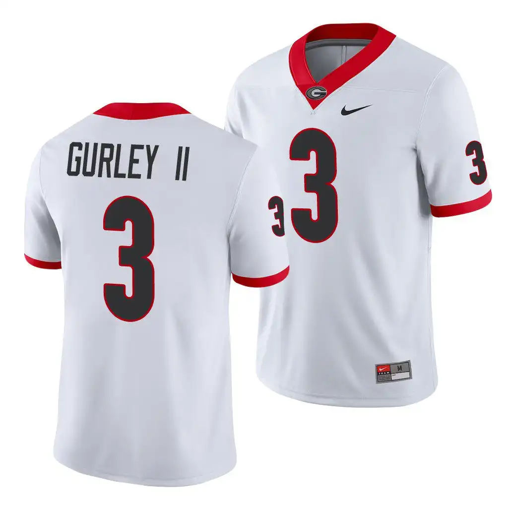 Todd Gurley II Georgia Bulldogs Men's #3 White College Game Football Jersey 2413TLJR0