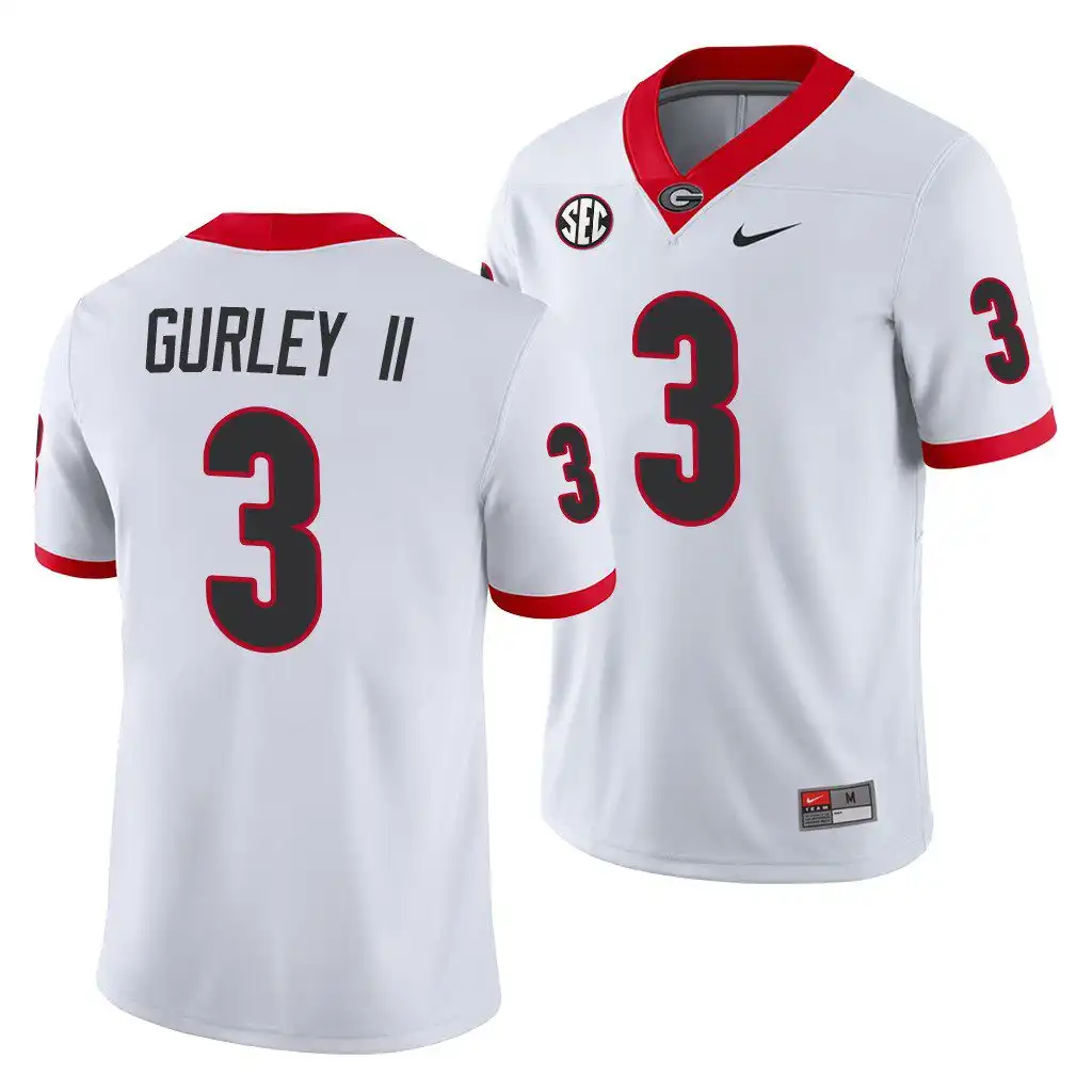 Todd Gurley II Georgia Bulldogs Men's #3 White History Player College Away Football Jersey 2413EDQH7