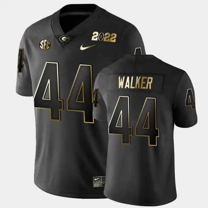 Travon Walker Georgia Bulldogs Men's #44 2021 National Champions College Golden Black Football Jersey 2413ZKET3