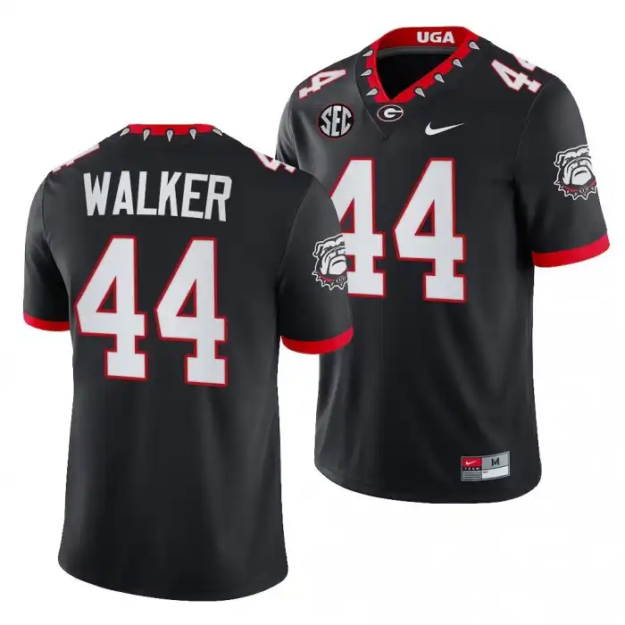 Travon Walker Georgia Bulldogs Men's #44 Block Number Font 100th Anniversary College Black Football Jersey 2413ZEFC1