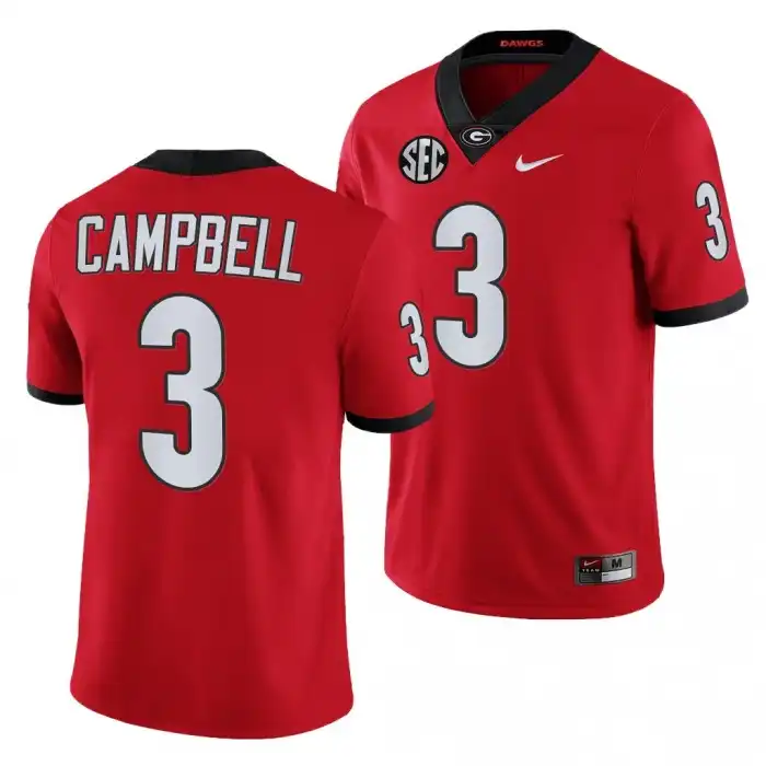 Tyson Campbell Georgia Bulldogs Men's #3 Red College Football Jersey 2413MVHX5