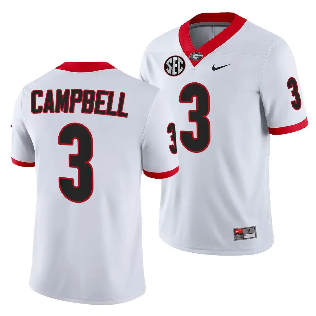 Tyson Campbell Georgia Bulldogs Men's #3 White Alumni College NFL Football Jersey 2413QFGB1