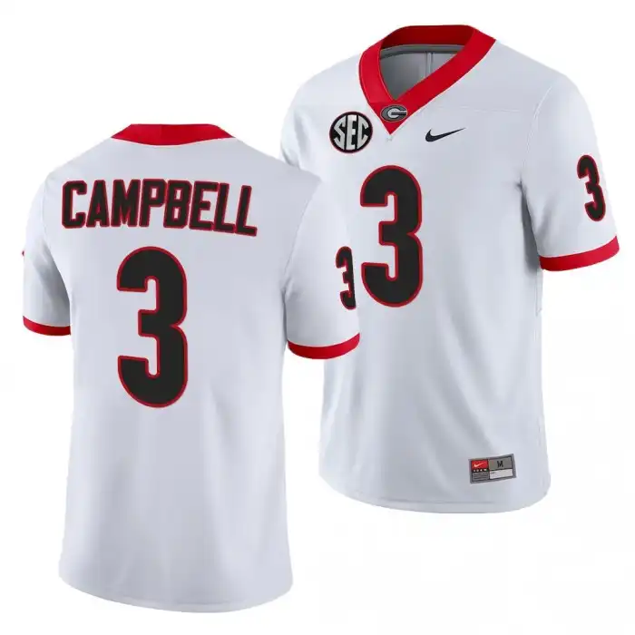 Tyson Campbell Georgia Bulldogs Men's #3 White College Football Jersey 2413WRCY4