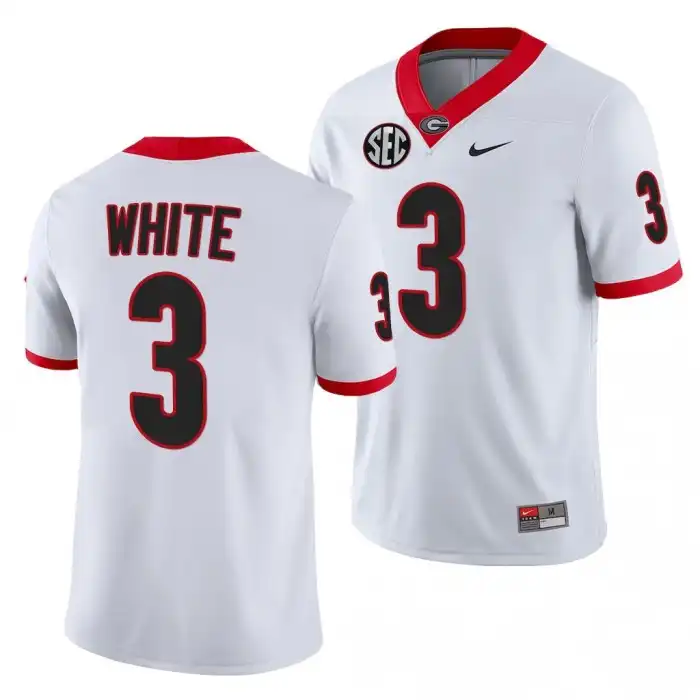 Zamir White Georgia Bulldogs Men's #3 White College Football Jersey 2413BAWF5